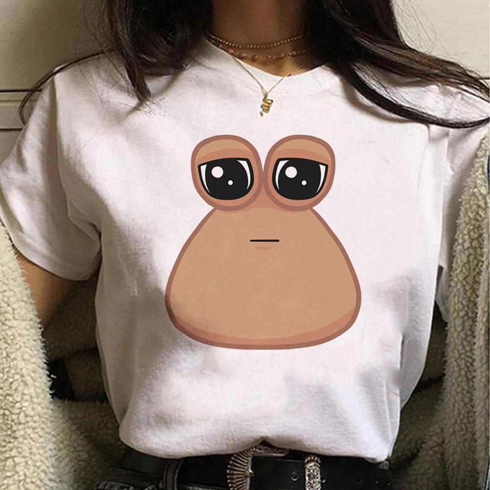 Pou Tee женская уличная одежда манга харадзюку футболка девушка комикс аниме одежда