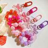 Браслет из бисера Candy Bows Anti-Lost для мобильного телефона, ремешок на запястье, брелок для ключей в машину, милый телефонный шарм