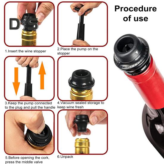 Вакуумный насос для хранения вина с 4 пробками, многоразовый укупорщик бутылок, пробка для красного вина, сохраняет свежесть, предотвращает окисление, аксессуары для вина для домашнего бара