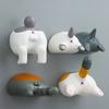 Cute Cartoon Dog Cat Ass Style Refrigerator Sticker Key Holder Creative Magnetic Message Wall Tile Stickers Magnet Cute Cartoon