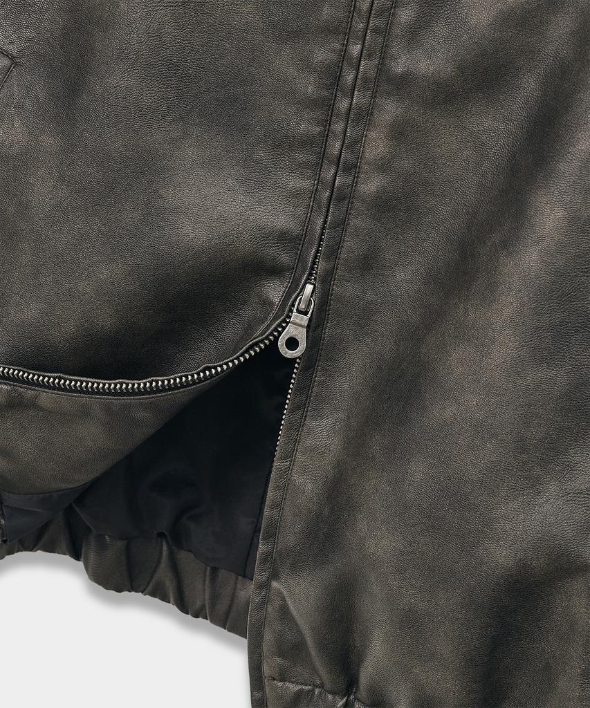 Куртка Dimitri Black из искусственной кожи, стираная, для повседневной носки_Коричневая