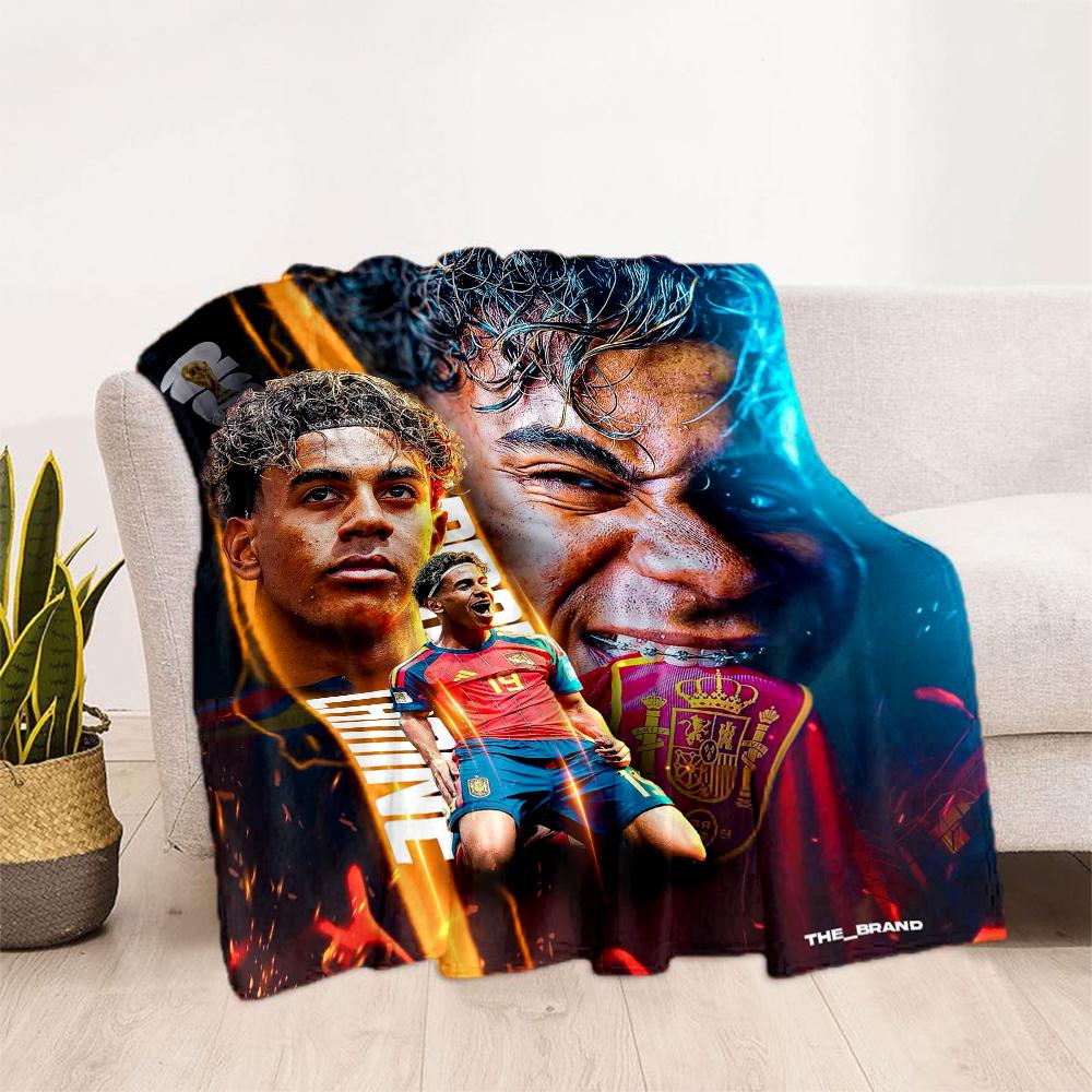 Lamine Yamal's World Cup Celebration Blanket Comfortable Great for Office Chair Sofa Picnics for All Seasons Warmthful Decor Best Holiday Gift for Fri