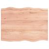 Vidaxl Blat, Jasnobrązowy 80X60X(2-4) Cm Drewno Z Naturalną Krawędzią