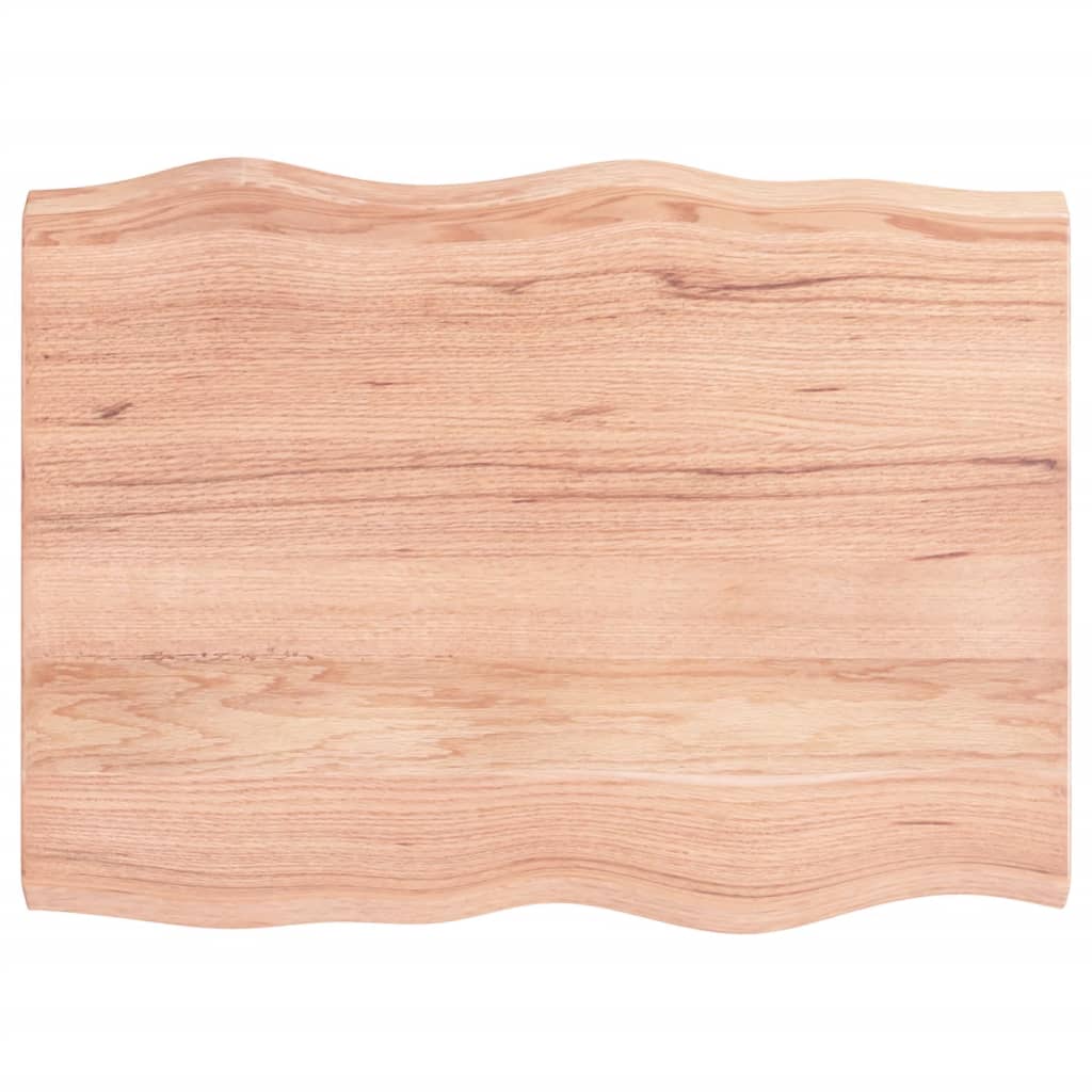 Vidaxl Blat, Jasnobrązowy 80X60X(2-4) Cm Drewno Z Naturalną Krawędzią