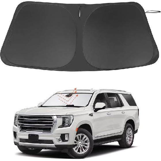 TINGLU Солнцезащитный козырек для Tesla Model X Tesla X 2016-2024 2025 Аксессуары Солнцезащитный козырек на лобовое стекло Защита от УФ-лучей Накидка на солнцезащитный козырек С