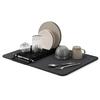 Official Umbra Dish Drainer Drying Rack Mat with Dish UDRY 2330720040 Mat, Stand, Black,