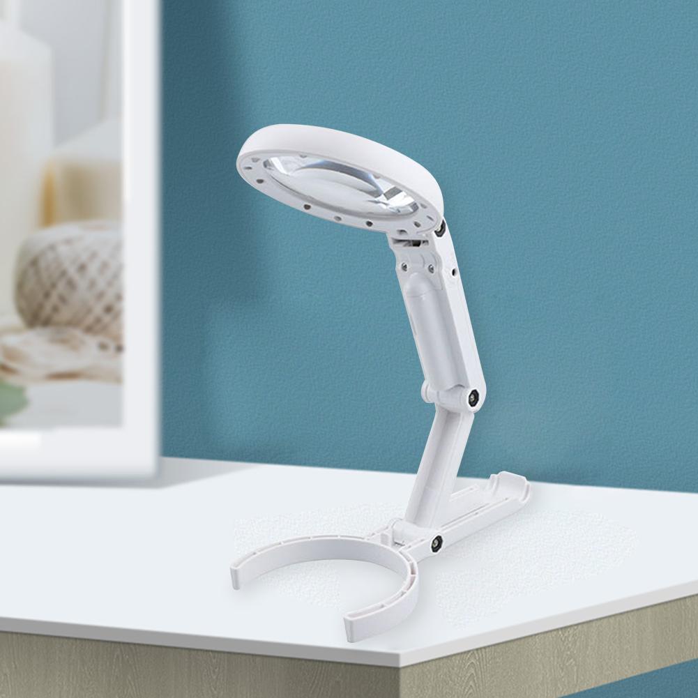 8LED Handheld Loupe Dual Purpose Universal Handheld Illuminated Magnifier Reading Lamp USB Rechargeable Watch Repair Supplies