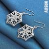 925 Sterling Silver Star Shaped Geometric Pendant Piercing Earrings Fashionable Wedding Jewelry