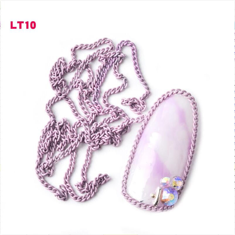 Ultra-Fine Nail Art Chain Metal Chain Zipper Nail Jewelry Nail Art Decoration 12 Colors