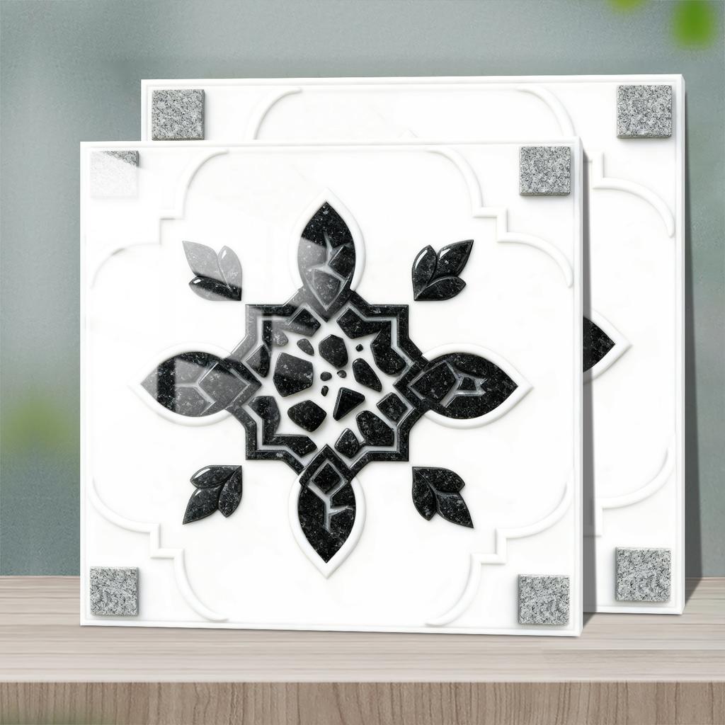 Waterproof 3D Tile Stickers Self-Adhesive PVC Wall Decals - Herringbone & Brick Style for Kitchen Backsplash Decor - Multi Designs