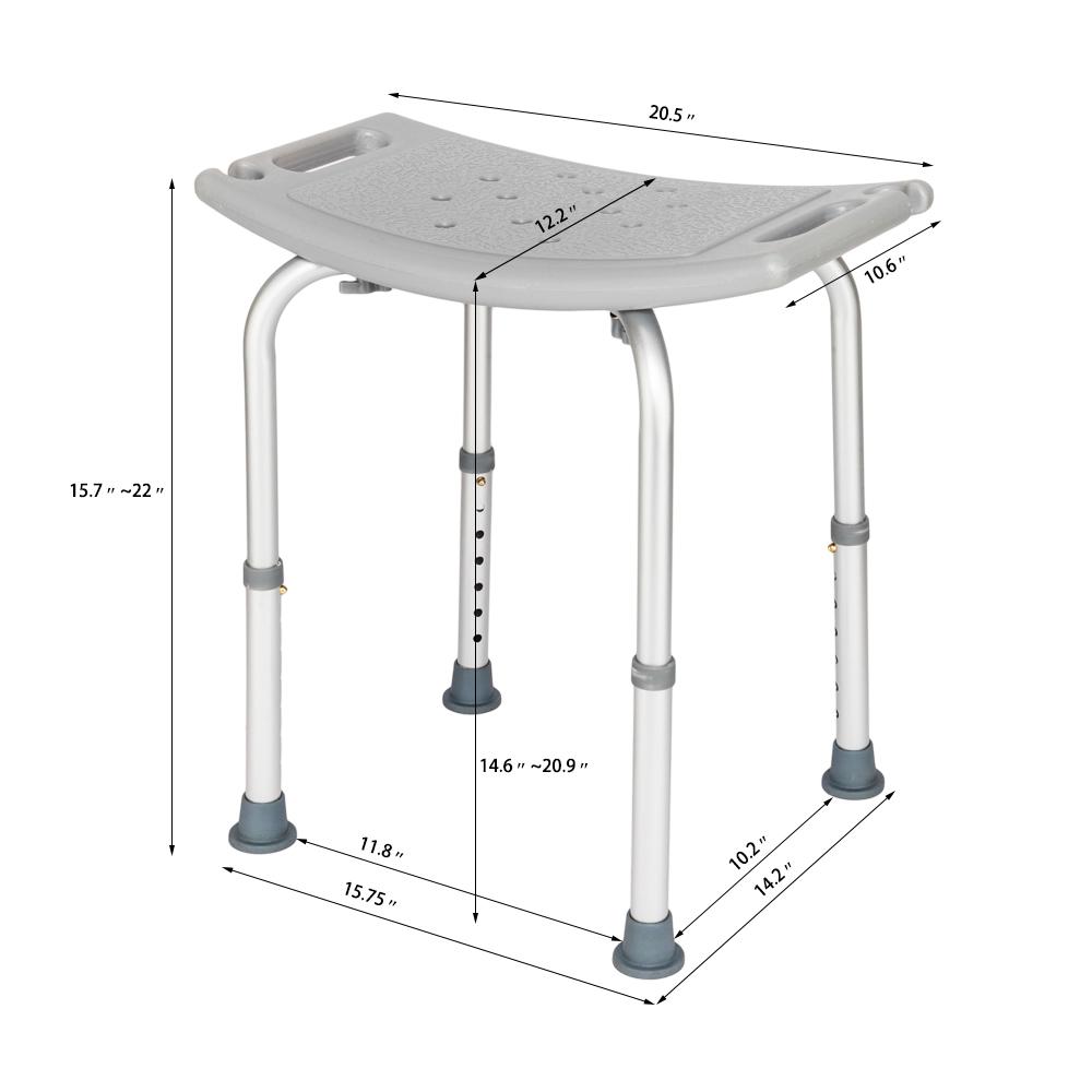 1.35MM Простой стул для ванны Серая мебель для ванной комнаты