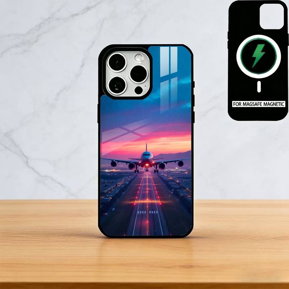 Чехол для телефона Sky Airplane для iPhone 17, 16, 15, 14, 13, 12, 11 Plus, Pro, Магнитный с Magsafe, Беспроводная зарядка
