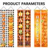 Vintage Front Door Fall Decorations Banners Rustic Yard Colorful Pumpkins Maple Leaf Porch Banners For Home Themed Party Outside
