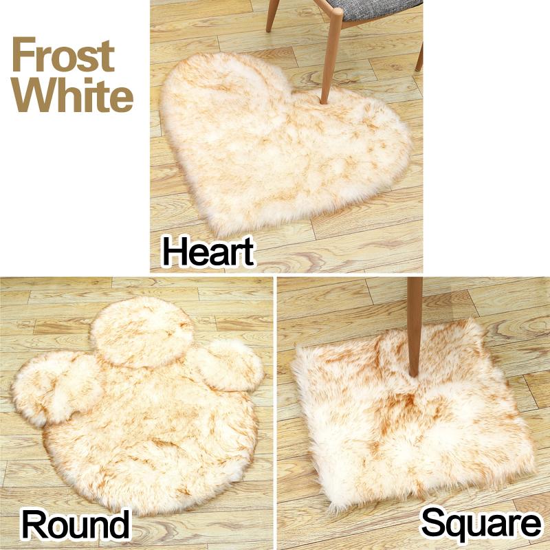 30 СМ Волосатый Шерстяной Ковер Подушка Для Сиденья Многообразные Коврики Из Искусственного Меха Полигональные Ковры Для Спальни Гостиной Пол Маленький Мохнатый Мягкий Шелковистый Плюшевый Ковер Дома