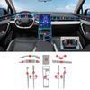 Для Geely Atlas Boyue 2024 Внутренняя пленка TPU Наклейка Центральная консоль Переключатель Навигатор Аксессуары для дверей Прозрачная Защитная