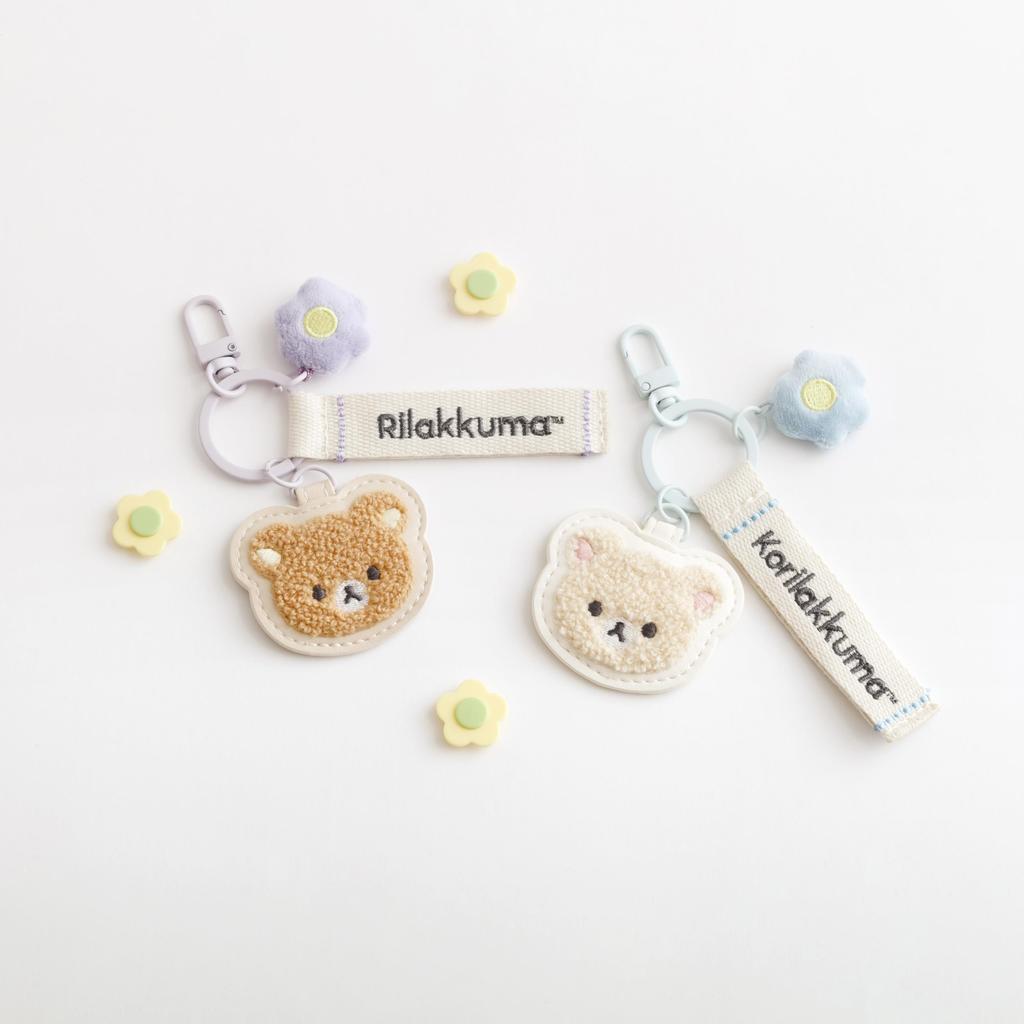 San-X Rilakkuma Брелок-патч Rilakkuma AB32201 - Милый аксессуар в виде медведя, держатель для ключей