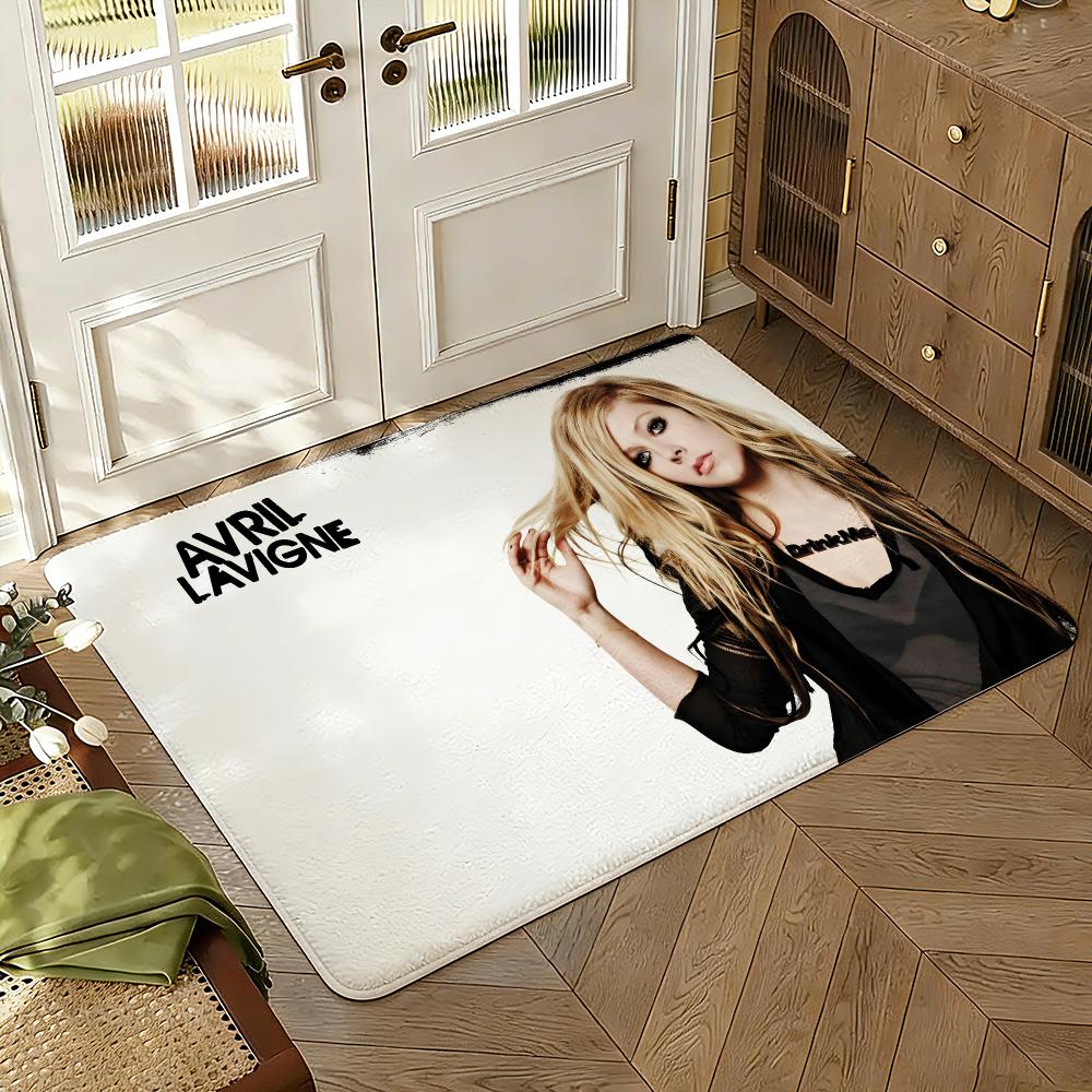 Звездный певец A-Avril L-Lavigne Коврик для пола Мягкий Утолщенный Впитывающий Нескользящий Спальня Гостиная Придверный коврик Домашний декор Фланелевые коврики