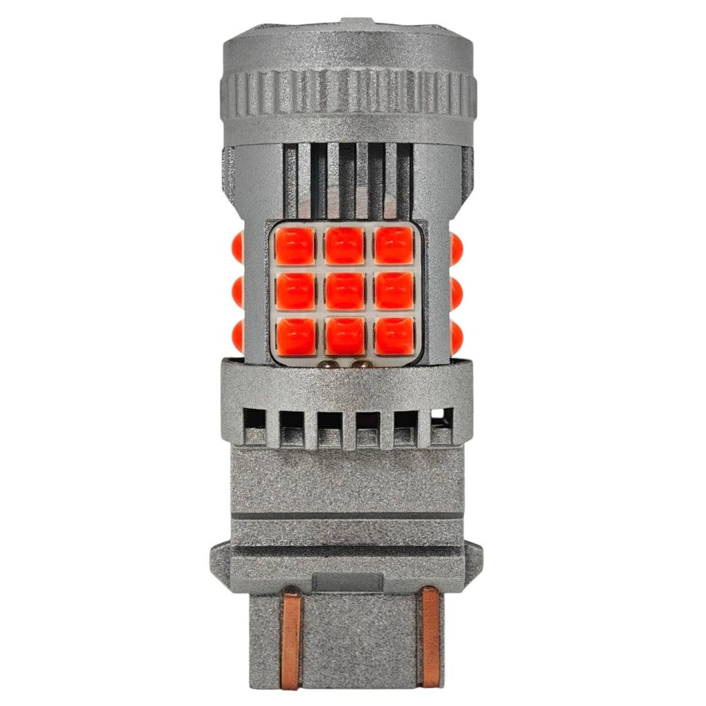 2 шт. светодиодная лампа 3157, P27/7W 12-24V без ошибок 2200лм красная мощная