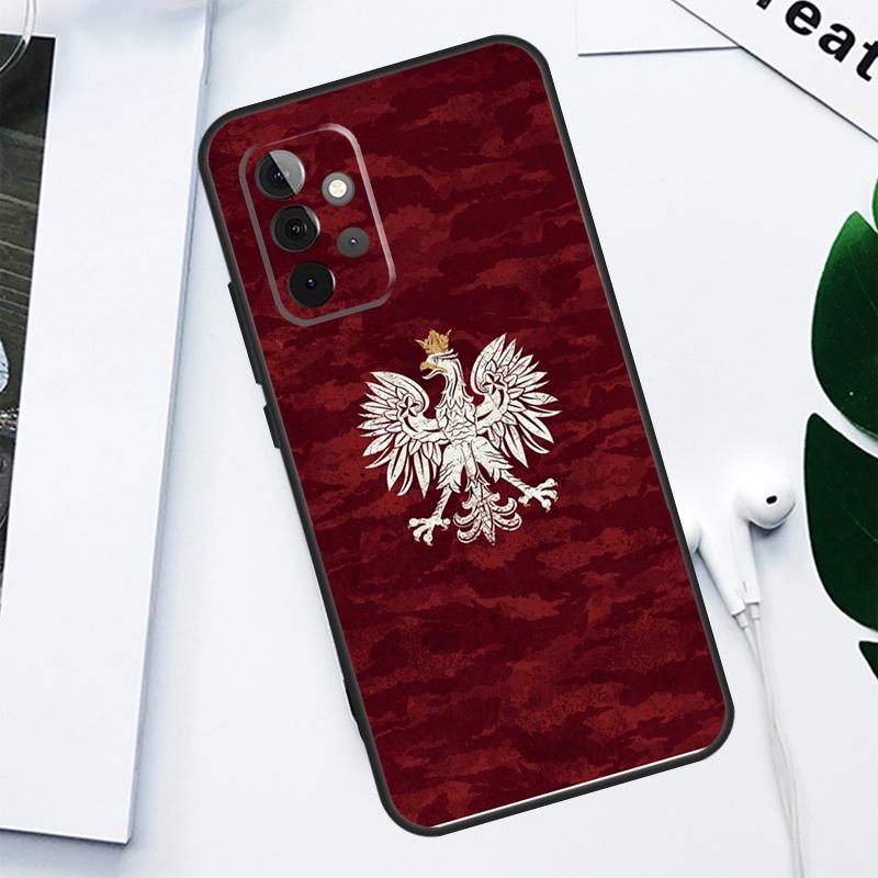 Poland Flag For Samsung Galaxy A52 A22 A32 A54 A34 A14 A55 A35 A15 A53 A33 A13 A05 A06 A16 Phone Case