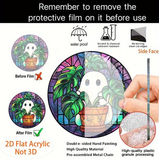 Призрак Ловец Солнца Акриловый Яркий Цвет Абажур Подвеска Вечеринка на Хэллоуин