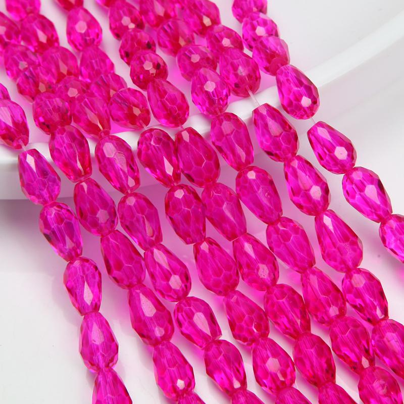 1 Strand 8x12mm Spacer Water Drop Beads AB Shine Glass Crystal Beads Bracelets for Women Accessory Beads for Jewelry Making