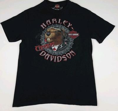Harley Davidson Банф Канада Двусторонняя печать Футболка Унисекс Футболка