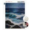 Ocean Waves and Pearls Diamond Painting Art Kit DIY Gemstone Beading Craft Kit Home Wall Decoration