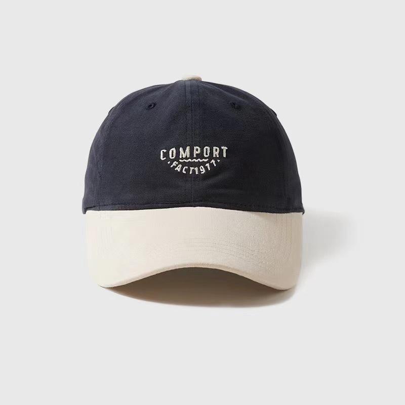 Ретро Уличная Контрастная Вышивка Букв Бейсболка Женская Большой Окружности Головы Подчеркивающая Лицо Маленькая Кепка Утенка Защита от Солнца