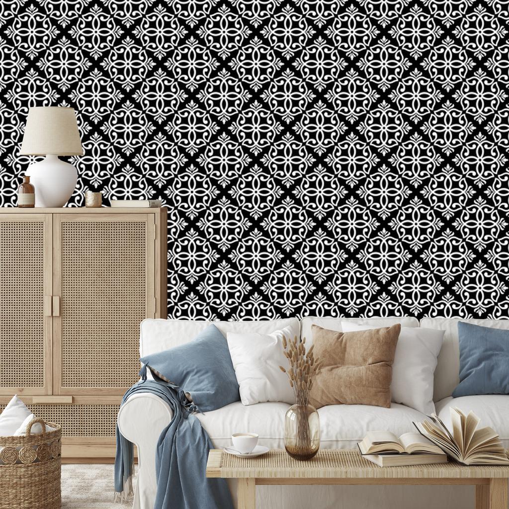 Wallpaper Beautiful ornaments for the living room and bedroom 50x1000