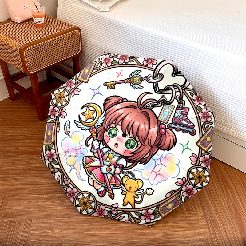 1 шт. Автоматический складной зонт с рисунком Cardcaptor Sakura, 8 спиц, портативный, складной, для путешествий, Рождественский, День рождения, Подарок