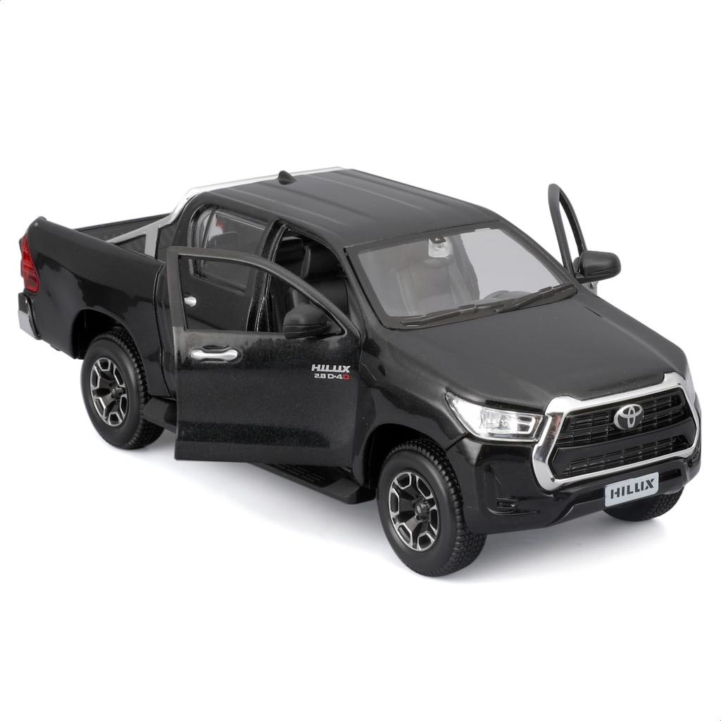 Maisto 1/27 Scale Toyota Hilux Black / Diecast Model Car, Finished Product, 32920 BK