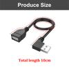 Удлинительный кабель USB 2.0 под углом 90 градусов 480 Мбит/с Быстрая передача Экономия места для организации рабочего стола и защиты портов