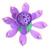 Musical Candle Rotating Lotus Flower Shape Birthday Candle Light - Purple