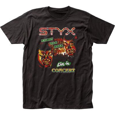 Styx Kilroy Was Here Мужская футболка Рок-н-ролл Классическая футболка группы Новая Черная
