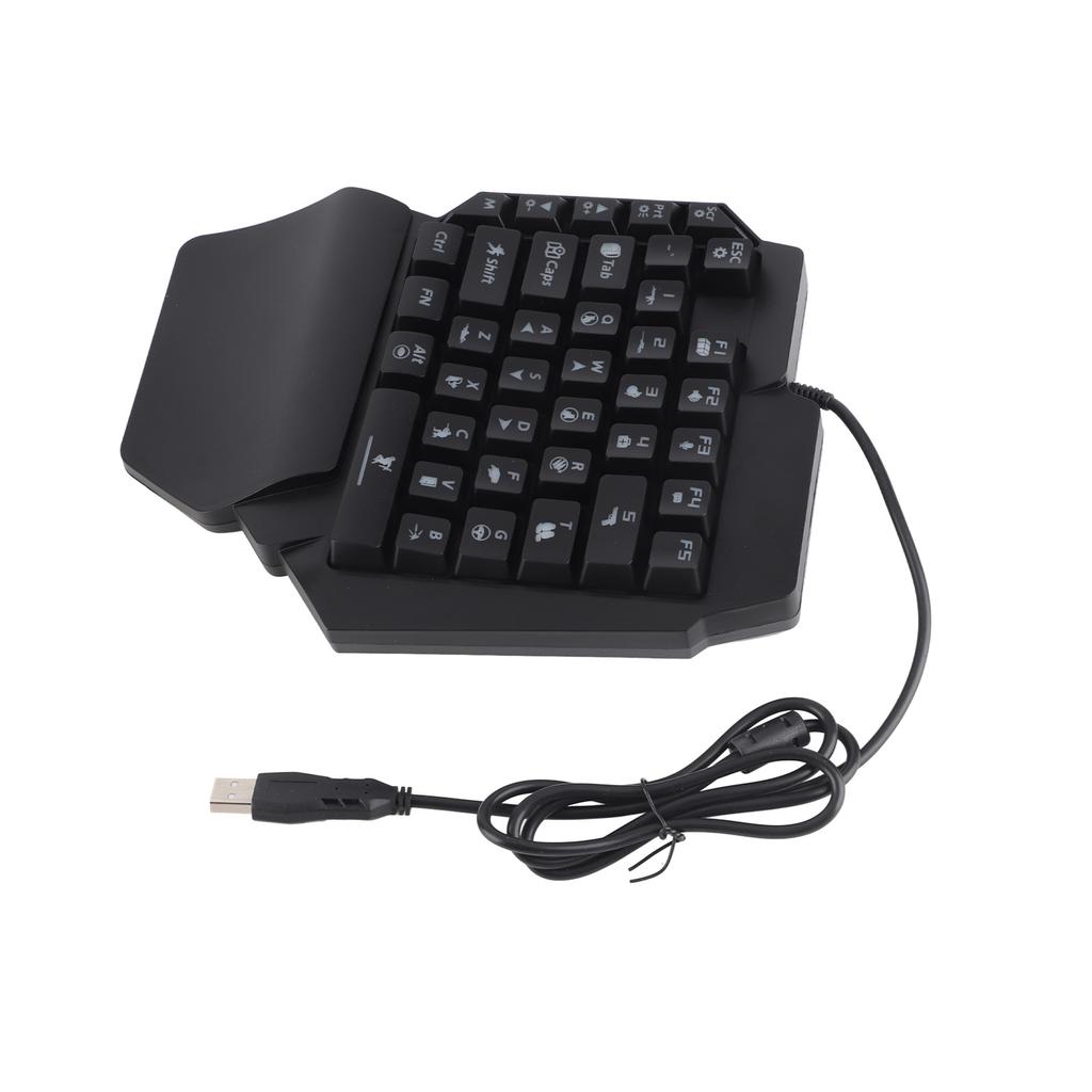 Портативная мини-клавиатура для игр, мышь, USB, RGB, подставка для запястья, полурука, 35 клавиш, клавиатура, мышь с конвертером