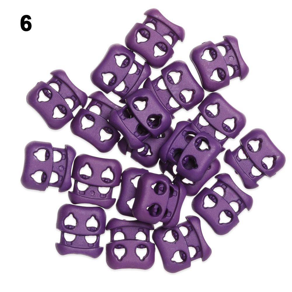 Multi-colors 4mm Bean Toggle Clip Apparel Shoelace Buckle Stopper Cord Lock Sportswear Accessories