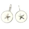 [R5222] - White 'Starfish' Earrings - 15 Mm