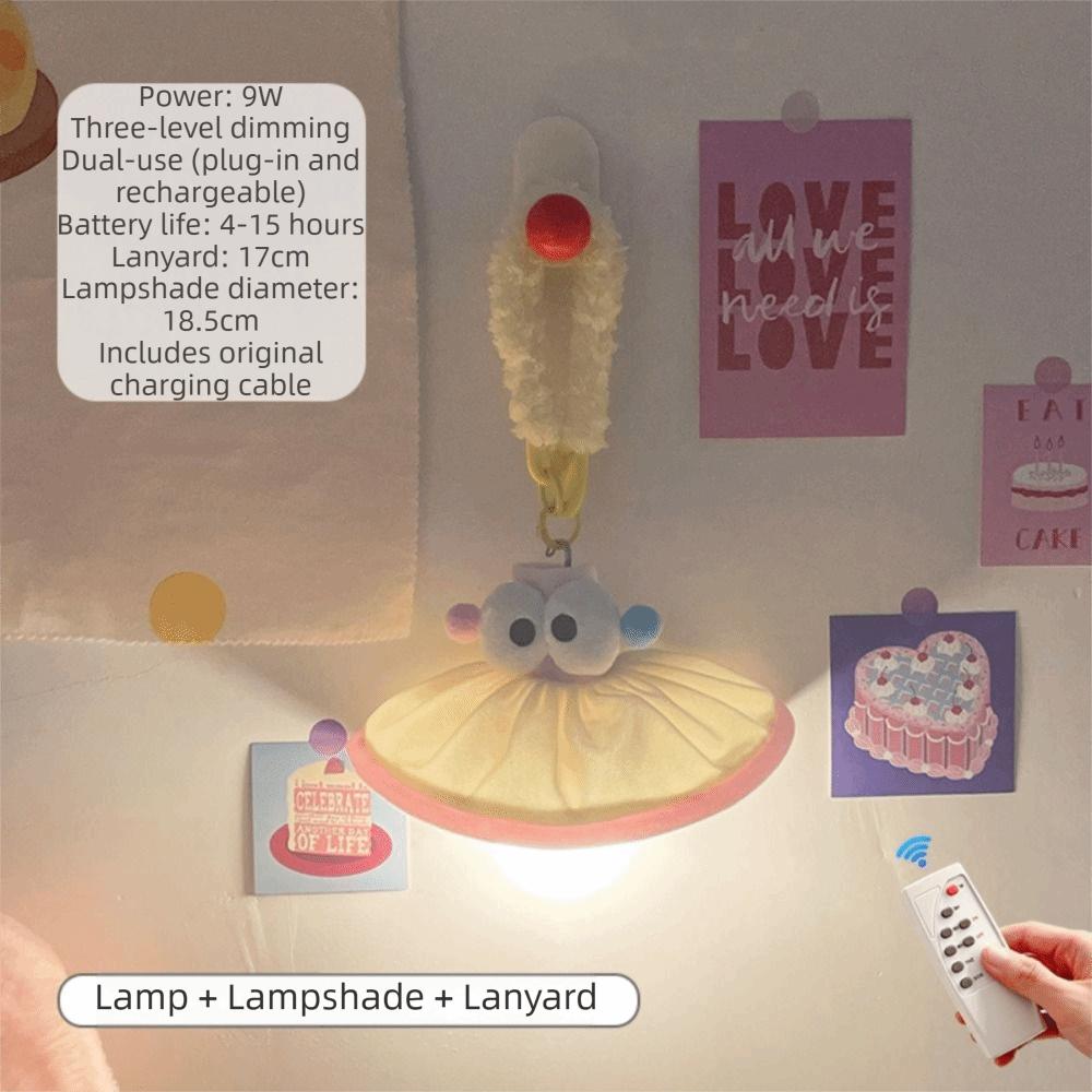 Cartoon Big Eyes Design Dopamine Bedside Lamp Eye Protection Wind Chimes Chandelier  Vanity Counter