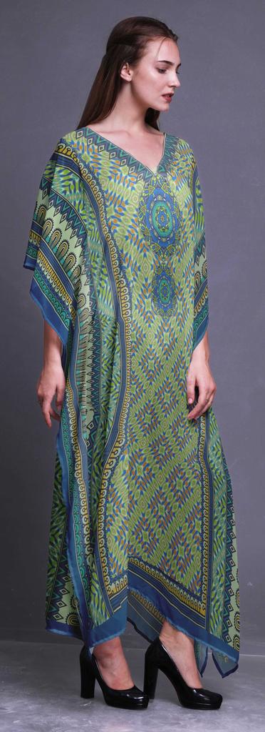 Phagun Indian Traditional Ethnic Womens Long Beach Kaftan Beachwear Bikini Coverup Maxi