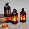 Wind Lantern 1PCS Electronic Candle Light Hexagonal Wind Lantern Portable, Portable Small Lantern Night Light, Wood Handmade