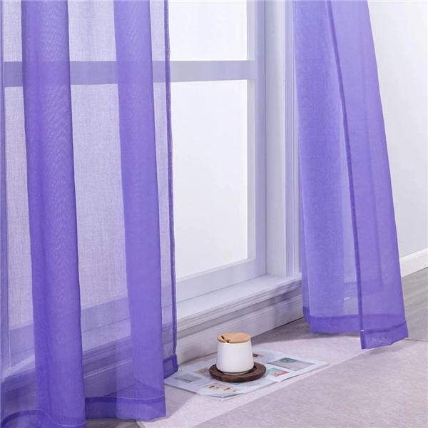 2027 1pc Modern Gradient Tulle Window Curtains For Living Room 3D Color Organza Yarn Sheer Voile Curtain For Bedroom Kitchen Drape Decor