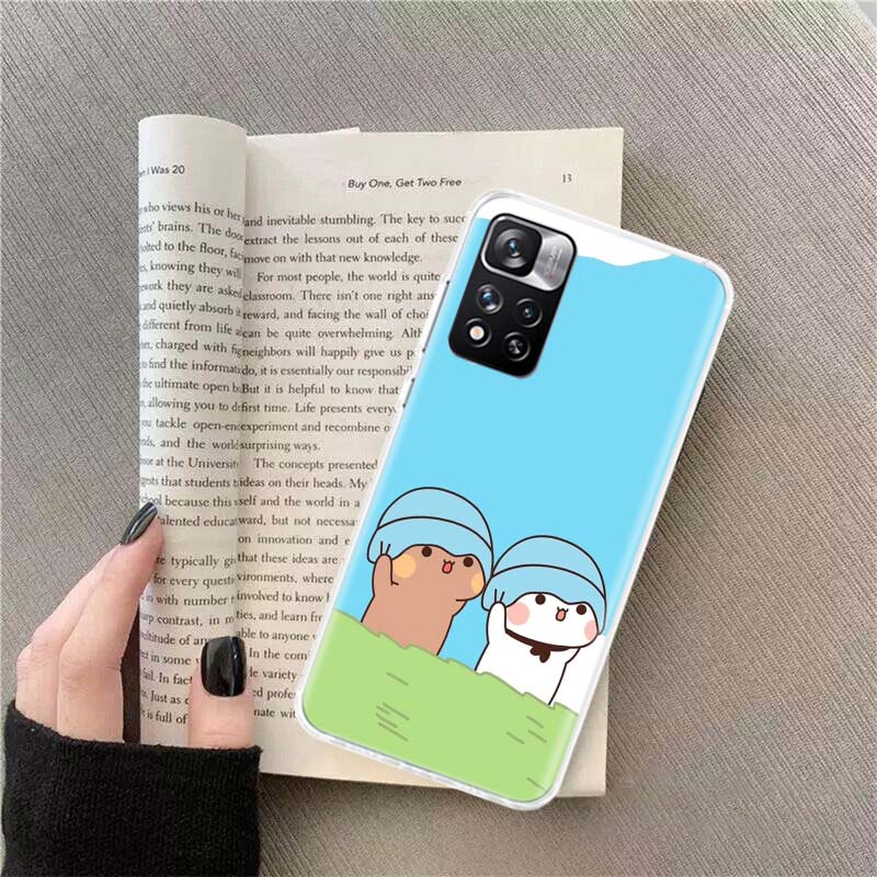 Милый Чехол BuBu DuDu для Redmi Note 13 12 Pro Plus 14 15 Pro 5G 11 11T 11E 11S 10 Pro 10S 9 9S Чехол для Телефона Прозрачный ТПУ Capa Ca