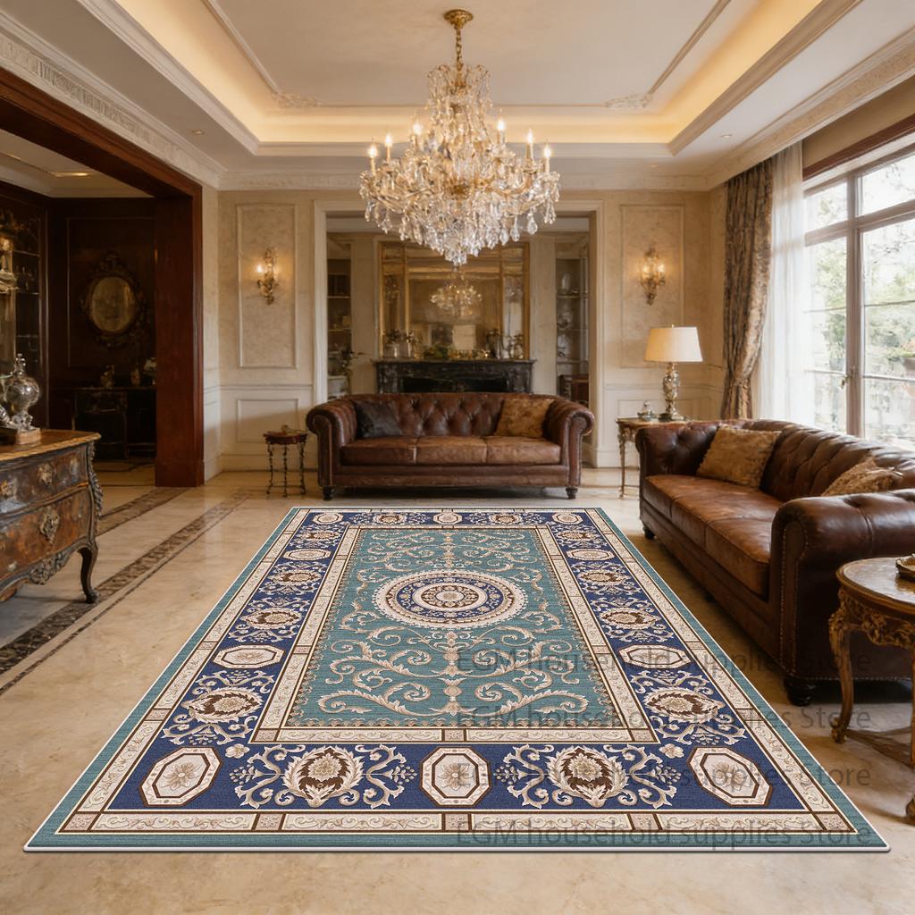 Popular Classic Carpet Retro Print Living Room Decor Bedroom Bedside Soft Rug Kitchen Dining Table Washable Floor Mat Non-slip