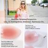 Women Breast Petals Invisible Bra Silicone Nipple Covers Push Up Invisible Bra Top Reusable Adhesive Tape Bra
