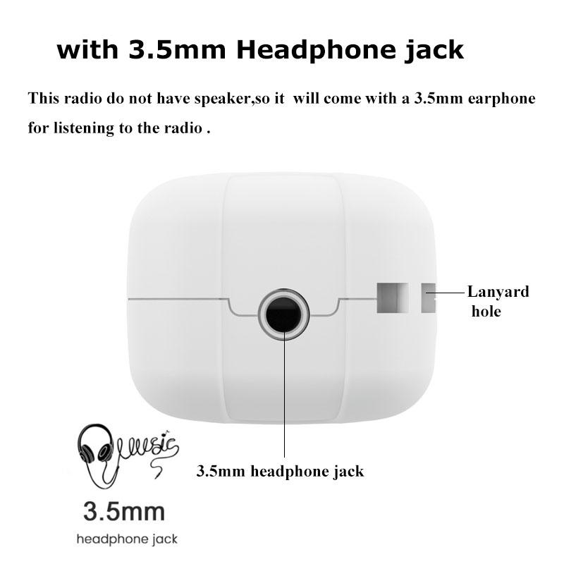 Мини-карманный FM-радио, портативный радиоприемник с ЖК-дисплеем, 3,5 мм, наушники, дисплей времени, источник питания