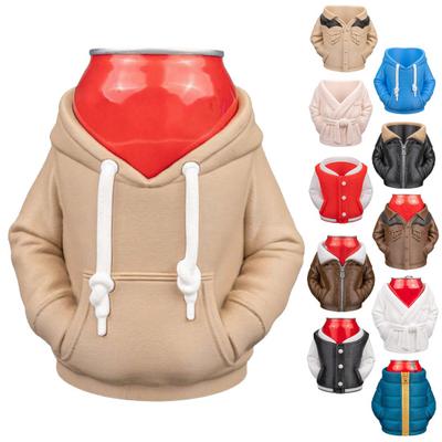 Чехол для банки напитка Смешной держатель для пивной банки Худи для банки с газировкой 3D-печатный рукав для банки с напитком для вечеринок Барбекю Розыгрыш