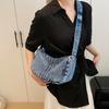 Джинсовая сумка Женская сумка через плечо Большой вместимости Дорожная сумка на плечо