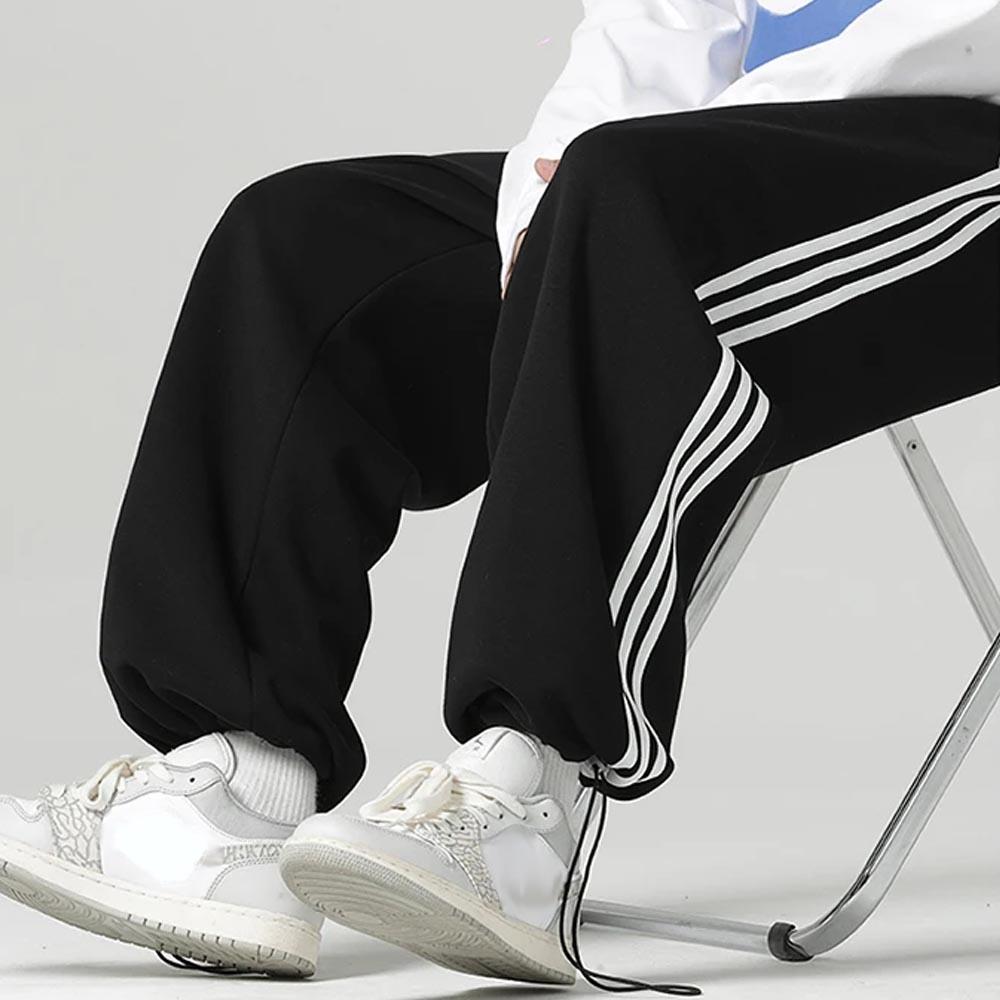 Мужские Y2K Vintage 2024 повседневные широкие брюки спортивные штаны для бега женские в полоску хип-хоп спортивные спортивные брюки на шнурке уличная одежда брюки для мужчин