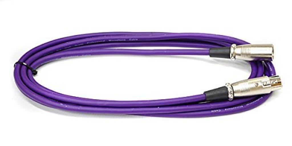 ClassicPro Microphone Cable 1m (Purple) XLR (male) To XLR (female)