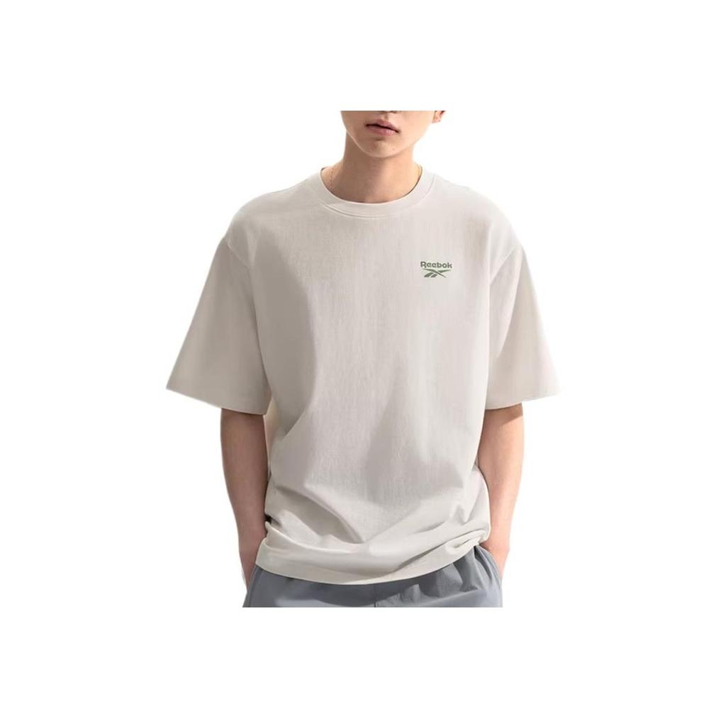 Reebok American Style Comfortable Versatile Loose Fit Crew Neck Soft Short Sleeve T-Shirt Unisex Tops White 24SRM435UGW1